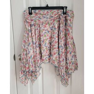 Diane VonF Floral-Print Silk Skirt S
